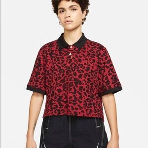 Nike tennis crop top polo shirt